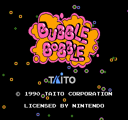 Bubble Bobble (Europe) Title Screen
